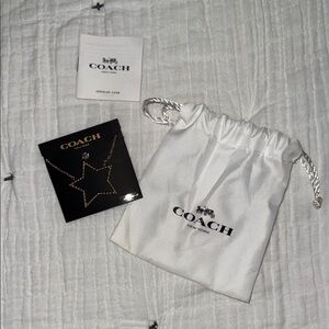 Coach Gold Star Pendant Necklace